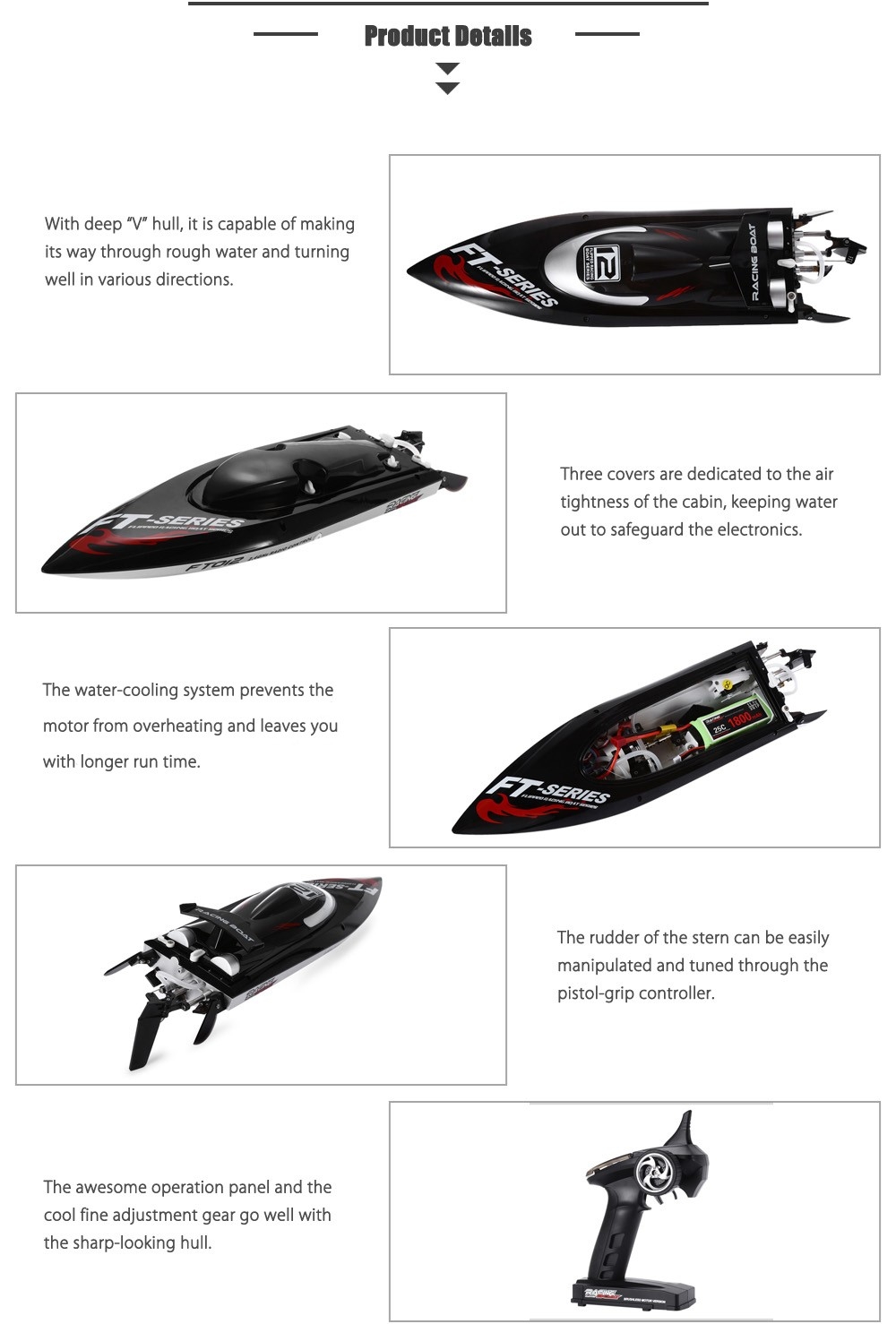 FeiLun FT012 RC High Speed Racing Boat