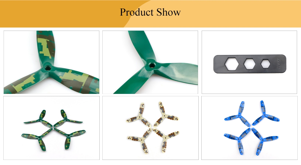 JJRC JJPRO - 5050 12pcs Camouflage Three-blade Propellers