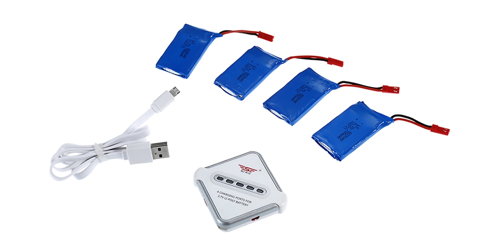 SJ RC 1-for-4 JST Plug LiPo Battery USB Charger Set