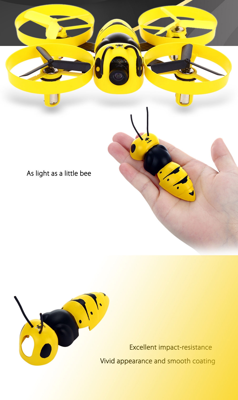 FuriBee Body Shell for Wasp F90 90mm RC Racing Drone