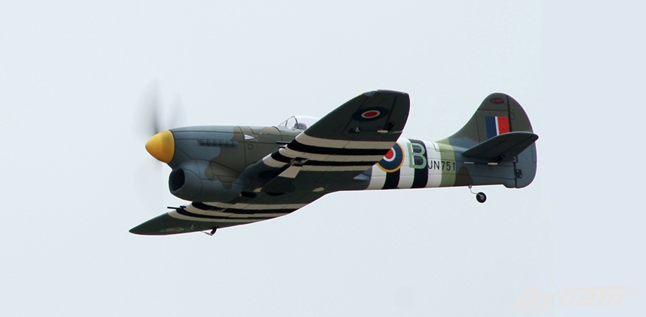 Dynam Hawker Tempest 1250mm Wingspan EPO Warbird RC Airplane PNP DY8959