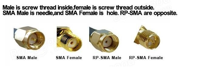 2PCS SMA Male to RP-SMA Male Adaptor RF Connector Straight