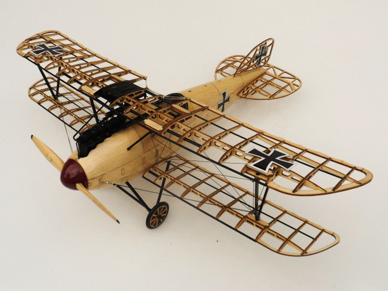 Albatross D.III German Fighter 492mm Balsa Wood Airplane Handicrafts Complete Version